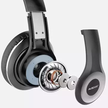 Ausdom Wireless Bluetooth 5.0 Over-Ear Kopfhörer ANC (Active Noise Cancelling) Schwarz und Rot (ANC10)