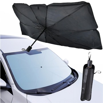 Auto-Sonnenschutz für Autos, UV-Sonnenschutz, Fensterabdeckung, Alogy Car, L 135 x 79 cm, Schwarz