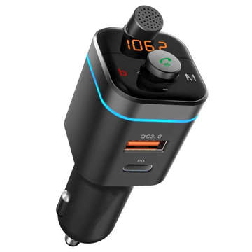 Autoladegerät Freisprecheinrichtung Alogy FM Transmitter Bluetooth 5.0 USB Memory Stick QC 3.0 USB-C PD 18W