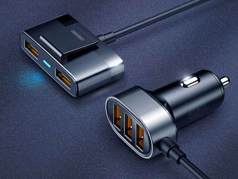 Autoladegerät JOYROOM, 5x USB 1,5m 6,2A Stecker