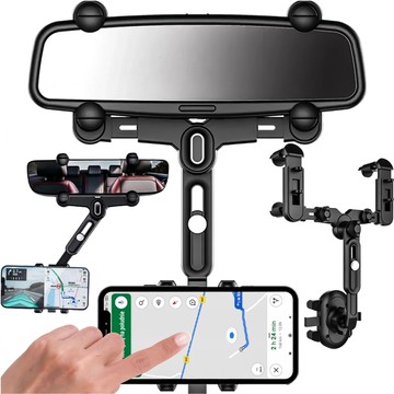 Autotelefonhalter für den Rückspiegel eines Autos Alogy Mirror Car Holder Schwarz