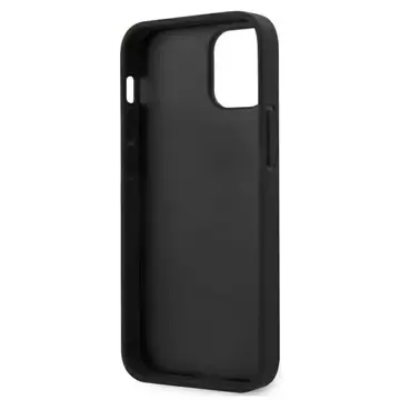 BMW BMHCP12SMHOLBK Phone Case für Apple iPhone 12 Mini 5.4" schwarz/schwarz Hardcase M Collection Smooth PU