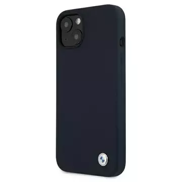 BMW BMHCP13SSILNA Handyhülle für Apple iPhone 13 Mini 5.4" Navy/Navy Hardcase Silikon Signatur