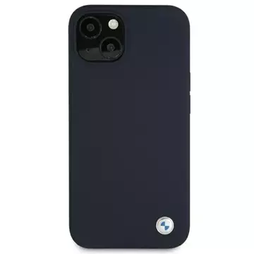 BMW BMHCP13SSILNA Handyhülle für Apple iPhone 13 Mini 5.4" Navy/Navy Hardcase Silikon Signatur