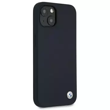 BMW BMHCP13SSILNA Handyhülle für Apple iPhone 13 Mini 5.4" Navy/Navy Hardcase Silikon Signatur