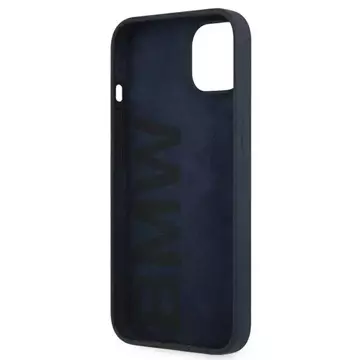 BMW BMHCP13SSILNA Handyhülle für Apple iPhone 13 Mini 5.4" Navy/Navy Hardcase Silikon Signatur