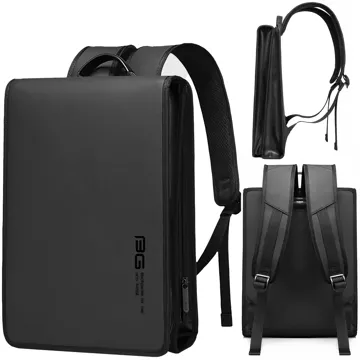 Bange Wasserdichter Rucksack, Laptoptasche, 14 Zoll, Stadtreise, 39,5 x 29,5 x 8 cm, für Arbeit, Schule, Flugzeug, Herren, Damen, schmal, Schwarz