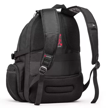 Bange Wasserdichter Rucksack, Laptoptasche, 15 Zoll, Stadtreise, 48 x 35 x 23 cm, für Arbeit, Schule, Flugzeug, Herren, Damen, USB, Schwarz