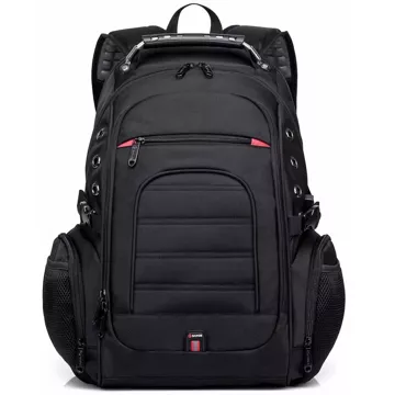 Bange Wasserdichter Rucksack, Laptoptasche, 15 Zoll, Stadtreise, 48 x 35 x 23 cm, für Arbeit, Schule, Flugzeug, Herren, Damen, USB, Schwarz