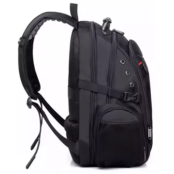 Bange Wasserdichter Rucksack, Laptoptasche, 15 Zoll, Stadtreise, 48 x 35 x 23 cm, für Arbeit, Schule, Flugzeug, Herren, Damen, USB, Schwarz