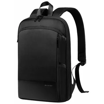 Bange Wasserdichter Rucksack, Laptoptasche, 17 Zoll, Reise, erweiterbar, 49 x 33 x 6 cm, für Arbeit, Schule, Flugzeug, Herren, Damen, Schwarz