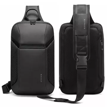 Bange Wasserdichter Rucksack, einzelne Schulter, Tablet-Tasche, 11 Zoll, Reisezubehör, 36 x 20,5 x 10,5 cm, für Arbeit, Schule, Flugzeug, Herren, Damen, Schwarz