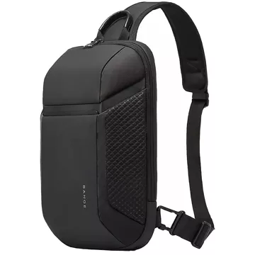 Bange Wasserdichter Rucksack, einzelne Schulter, Tablet-Tasche, 11 Zoll, Reisezubehör, 36 x 20,5 x 10,5 cm, für Arbeit, Schule, Flugzeug, Herren, Damen, Schwarz