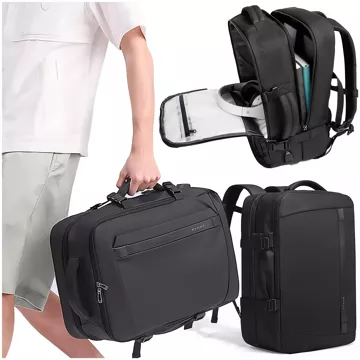 Bange wasserdichter Rucksack, Laptoptasche, 15,6 Zoll, Reisen, 47 x 31 x 20 cm, für Arbeit, Schule, Flugzeug, Herren, Damen, mit USB-Anschluss, Schwarz