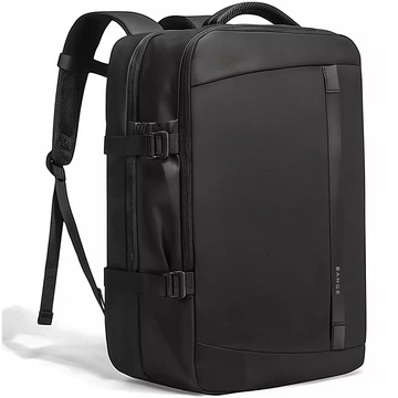 Bange wasserdichter Rucksack, Laptoptasche, 15,6 Zoll, Reisen, 47 x 31 x 20 cm, für Arbeit, Schule, Flugzeug, Herren, Damen, mit USB-Anschluss, Schwarz