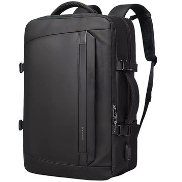 Bange wasserdichter Rucksack, Laptoptasche, 15,6 Zoll, Reisen, 47 x 31 x 20 cm, für Arbeit, Schule, Flugzeug, Herren, Damen, mit USB-Anschluss, Schwarz