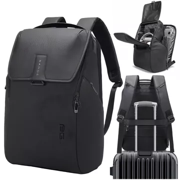 Bange wasserdichter Rucksack, Laptoptasche, 15,6 Zoll, Stadtreisender, 46 x 30 x 19 cm, für Arbeit, Schule, Flugzeug, Herren, Damen, Schwarz