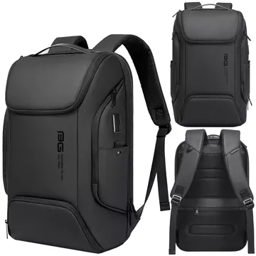 Bange wasserdichter Rucksack, Laptoptasche, 15,6 Zoll, Stadtreisender, 47 x 30 x 15 cm, für Arbeit, Schule, Flugzeug, Herren, Damen, mit USB-Anschluss, Schwarz