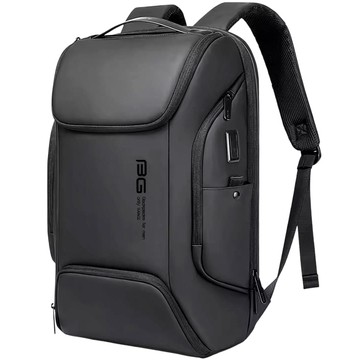 Bange wasserdichter Rucksack, Laptoptasche, 15,6 Zoll, Stadtreisender, 47 x 30 x 15 cm, für Arbeit, Schule, Flugzeug, Herren, Damen, mit USB-Anschluss, Schwarz