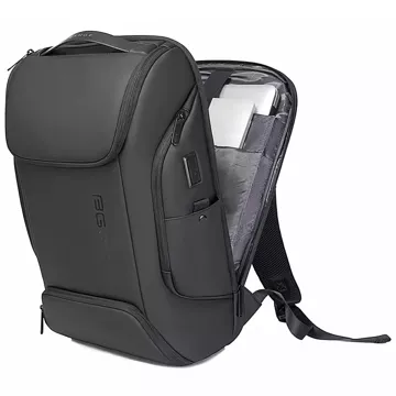 Bange wasserdichter Rucksack, Laptoptasche, 15,6 Zoll, Stadtreisender, 47 x 30 x 15 cm, für Arbeit, Schule, Flugzeug, Herren, Damen, mit USB-Anschluss, Schwarz