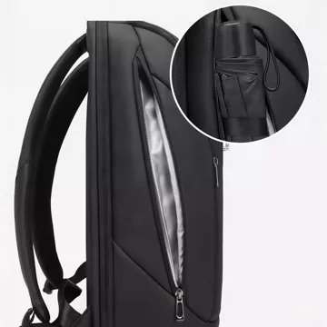 Bange wasserdichter Rucksack, Laptoptasche, 15,6 Zoll, Stadtreisender, 48 x 31 x 16 cm, für Arbeit, Schule, Flugzeug, Herren, Damen, mit USB-Anschluss, Schwarz