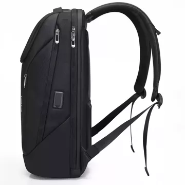 Bange wasserdichter Rucksack, Laptoptasche, 15,6 Zoll, Stadtreisender, 48 x 31 x 16 cm, für Arbeit, Schule, Flugzeug, Herren, Damen, mit USB-Anschluss, Schwarz