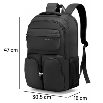 Bange wasserdichter Rucksack, Laptoptasche 15,6 Zoll, für Arbeit, Schule, Flugzeug, 47 x 30,5 x 17 cm, Herren, Damen