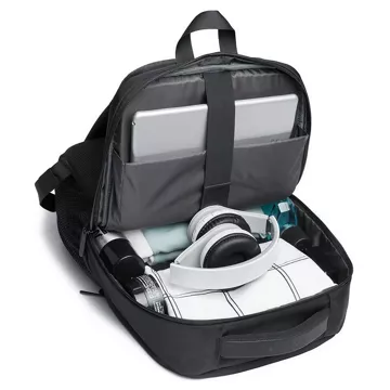 Bange wasserdichter Rucksack für 15,6-Zoll-Laptop, Stadtreisender, 45 x 30 x 16 cm, für Arbeit, Flugzeug, Herren, Damen, mit USB-Anschluss Schwarz