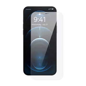 Baseus 2x Tempered Glass für iPhone 12 Pro / iPhone 12 mit Abdeckung für Lautsprecherpositionierer (SGBL060702) (case friendly)