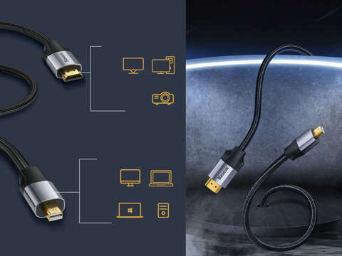 Baseus Adapterkabel Mini DisplayPort auf DisplayPort 4K 3m grau