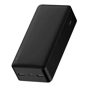 Baseus Bipow 30000mAh Powerbank, 2xUSB, USB-C, 15W (schwarz)