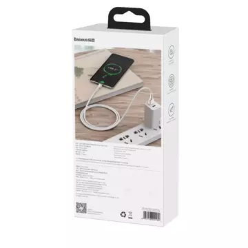 Baseus Cafule USB-auf-USB-C-Kabel, 66 W, 2 m (weiß)