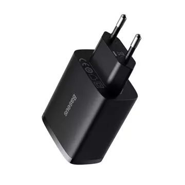 Baseus Compact 3x USB Typ A 17W Wandladegerät Schwarz