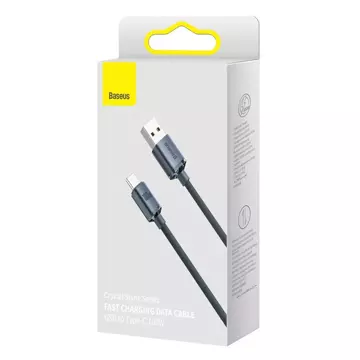 Baseus Crystal Shine Series Kabel USB-Kabel für schnelles Aufladen und Datenübertragung USB Typ A - USB Typ C 100W 1,2m schwarz (CAJY000401)