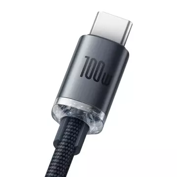 Baseus Crystal Shine Series Kabel USB-Kabel für schnelles Aufladen und Datenübertragung USB Typ A - USB Typ C 100W 1,2m schwarz (CAJY000401)