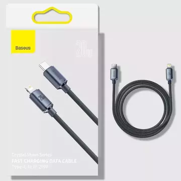 Baseus Crystal Shine Series Kabel USB-Kabel für schnelles Aufladen und Datenübertragung USB Typ C - Lightning 20W 1,2m Lila (CAJY000205)