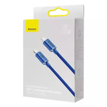 Baseus Crystal Shine Series Kabel USB-Kabel für schnelles Aufladen und Datenübertragung USB Typ C - Lightning 20W 2m blau (CAJY000303)