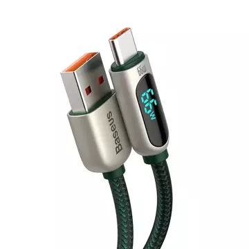 Baseus Display USB-zu-USB-C-Kabel, 66 W, 1 m (grün)