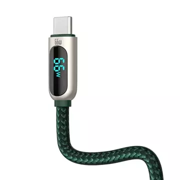 Baseus Display USB-zu-USB-C-Kabel, 66 W, 1 m (grün)