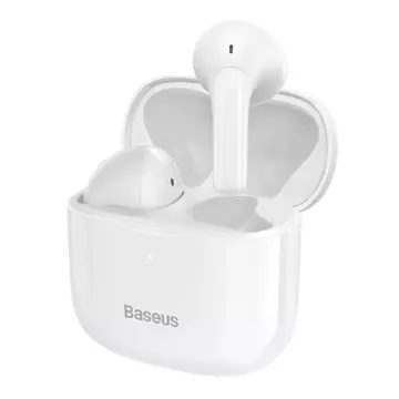 Baseus E3 Wireless Bluetooth 5.0 TWS Kopfhörer In-Ear Wasserdicht IP64 Weiß (NGTW080002)