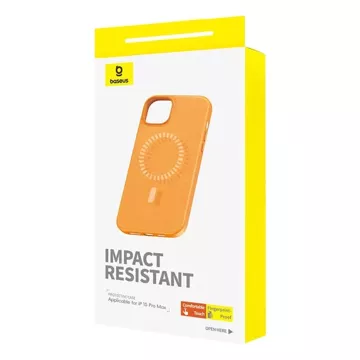 Baseus Fauxther Series Magnetische Handyhülle für iPhone 15 Pro Max (Orange)