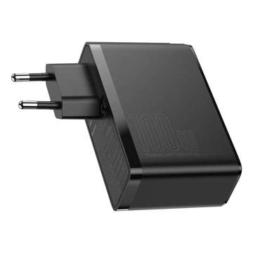 Baseus GaN2 Pro Wandladegerät, 2x USB, 2x USB-C, 100W, EU (schwarz)