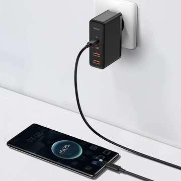 Baseus GaN2 Pro Wandladegerät, 2x USB, 2x USB-C, 100W, EU (schwarz)