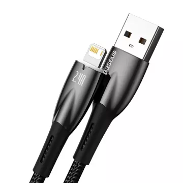 Baseus Glimmer Series Kabel USB-A - Lightning 480Mb/s 2.4A 1m czarny