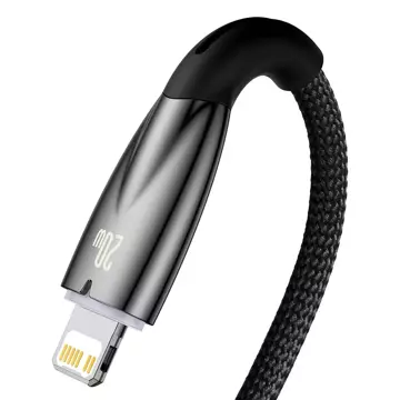 Baseus Glimmer Series Schnellladekabel USB-C - Lightning 480Mb/s PD 20W 1m schwarz