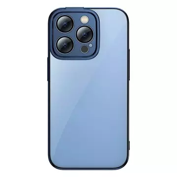 Baseus Glitter Schutzhülle Set Clear Case und Tempered Glass für iPhone 14 Pro Max (Blau)