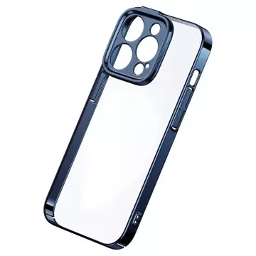 Baseus Glitter Schutzhülle Set Clear Case und Tempered Glass für iPhone 14 Pro Max (Blau)