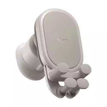 Baseus Gravitationstelefonhalter mit induktivem 15-W-Ladegerät (beige)