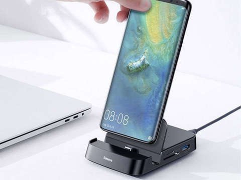 Baseus HUB 7in1 Dockingstation für HDMI 4K 3x USB microSD 15W Smartphones