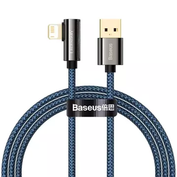 Baseus Legendary abgewinkeltes Nylonkabel USB - Lightning für Gamer 2.4A 1m blau (CACS000003)